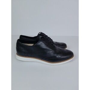 Cole Haan Grand OS Wingtip Oxford Shoe Black Lace Up Vtg Women 8.5 B